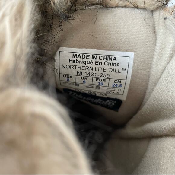 Sorel Northern Lite Tall Snow Boot Waterproof Suede Faux Fur Brown 8 EUC - Picture 10 of 12